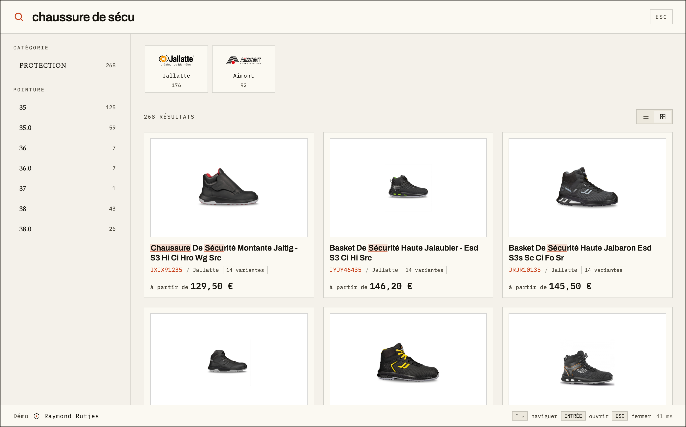 Vue visuelle avec images plus grandes